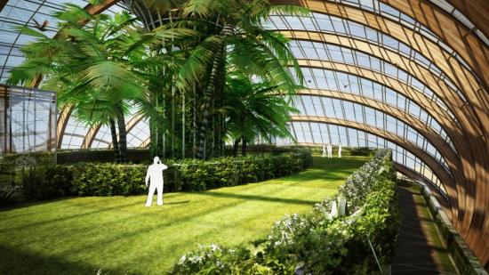 在酒店内部，植物将能确保健康的微气候，提供一个绿色绿洲。